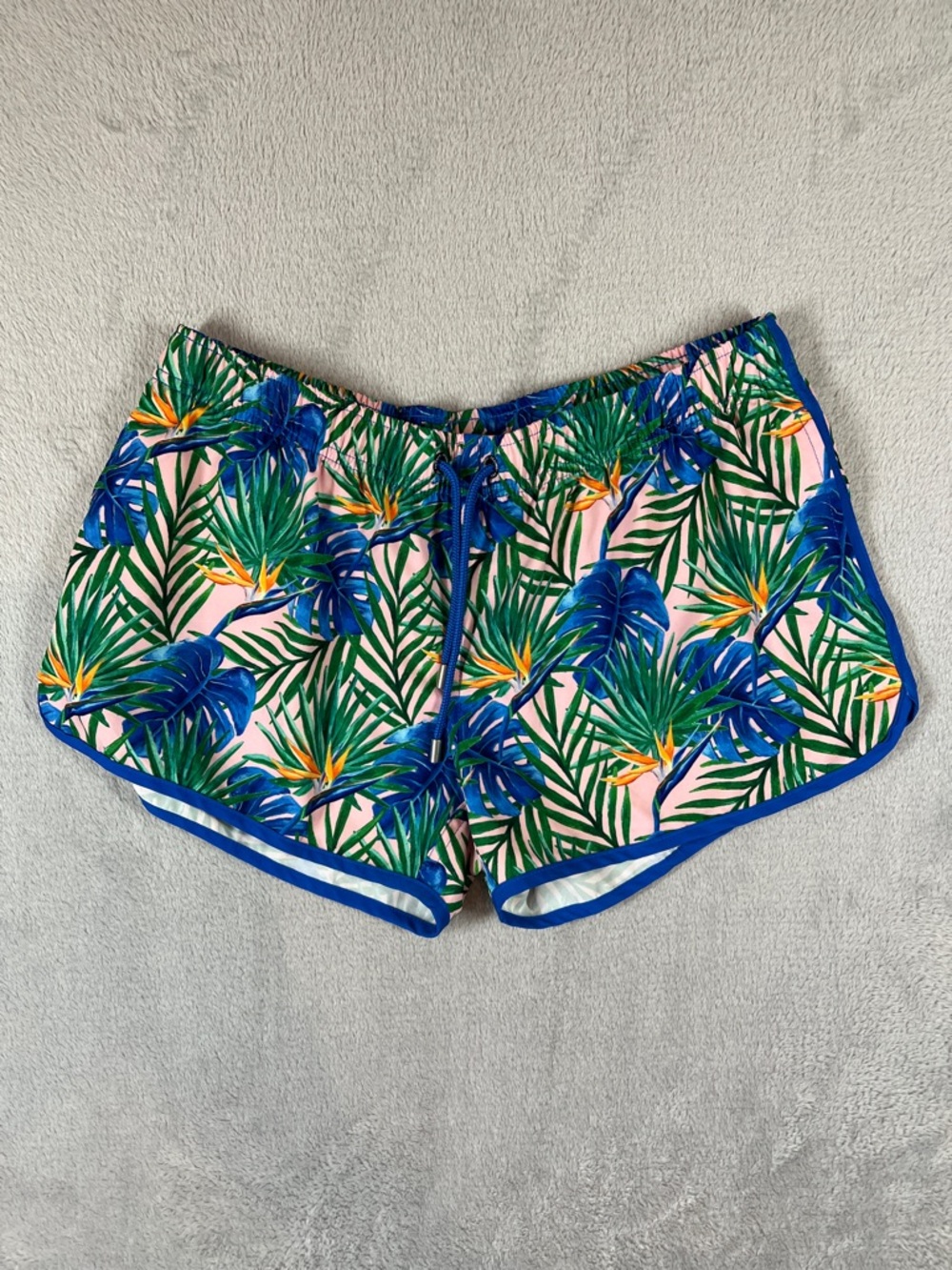 Franks Tropical Leaf Print Women’s Swim Shorts Coverup Board Shorts XL
